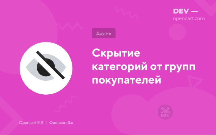 Приховування категорій від груп покупців