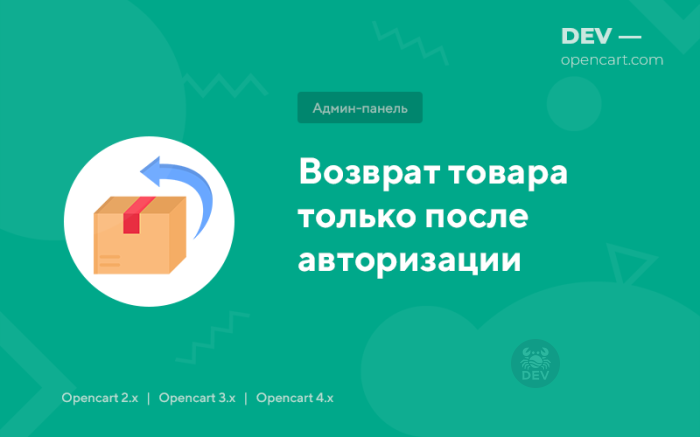 Повернення товару лише після авторизації