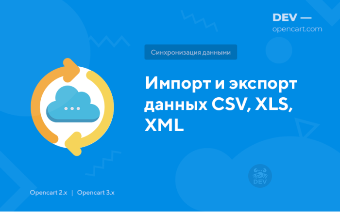 Імпорт та експорт даних CSV, XLS, XML (Universal Import/Export)